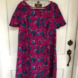 Lane Bryant Floral Dress with back neck tie